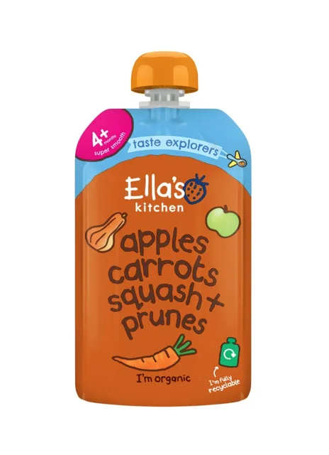 Ellas Kitchen BIO Dýně, mrkev, jablko a švestka kapsička 120 g
