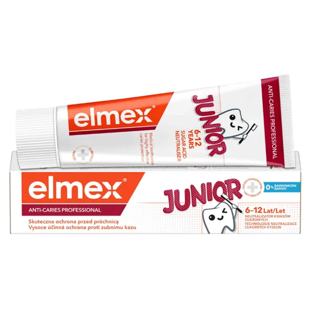 ELMEX Junior Professional Dětská Zubní pasta pro děti ve věku 6-12 let 75 ml