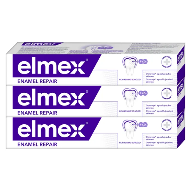 ELMEX Opti-namel Daily Repair zubní pasta pro ochranu zubní skloviny 3 x 75 ml