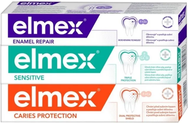Elmex Sada zubních past Mix Trio 3 x 75 ml