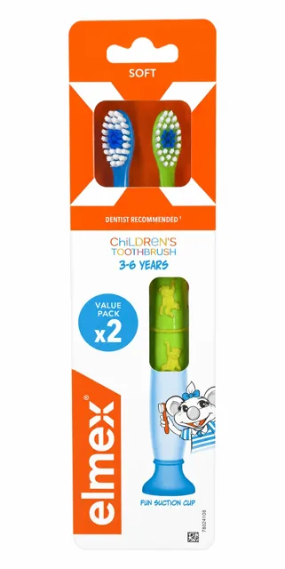 Elmex Zubní kartáček pro děti ve věku 3-6 let Children Duopack 2 ks