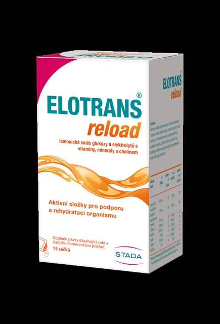 Elotrans reload, izotonický nápoj s elektrolyty 15 sáčků