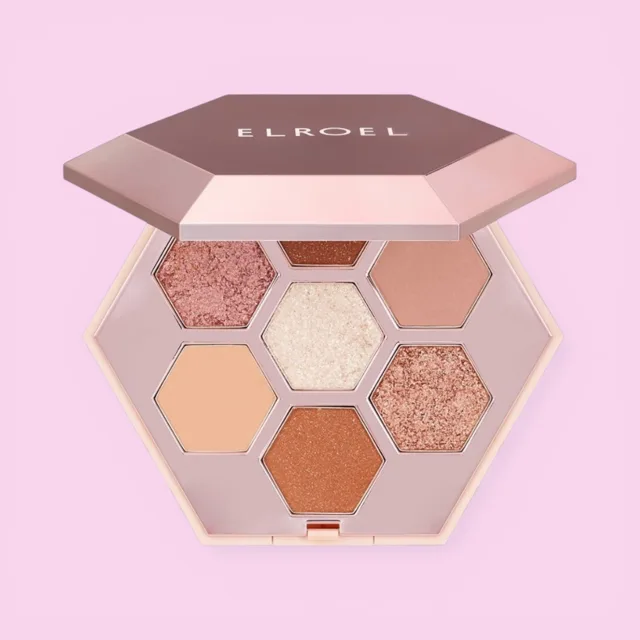 ELROEL - Barely Mood Shadow Palette 02 Pale Rose - Paletka očních stínů v jemných růžových tónech - 8,7 g