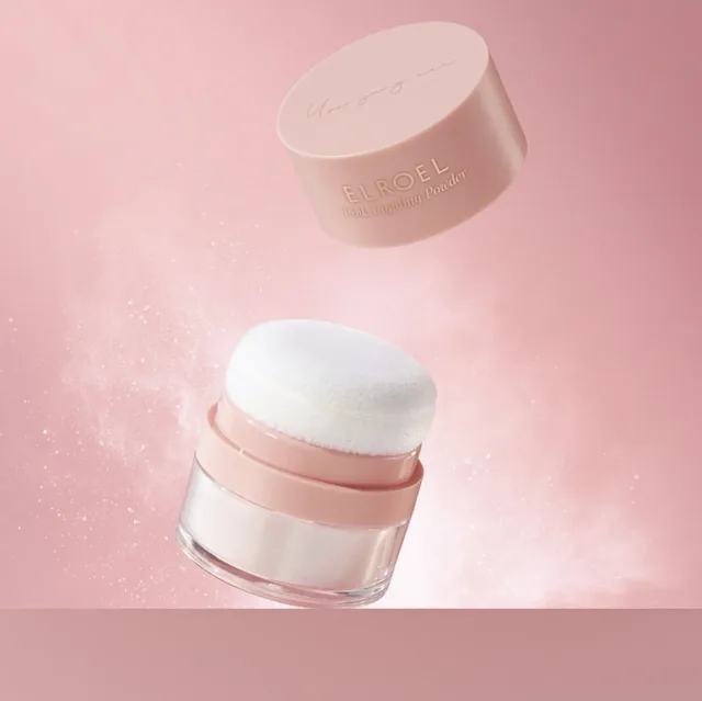 ELROEL - Pink Lighting Powder - Růžový rozjasňující fixační pudr - 7,7 g