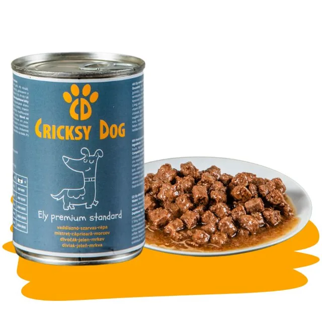 Ely mokré krmivo pro psy s divokým prasetem, jelenem a mrkví – 415 g - 24ks balení