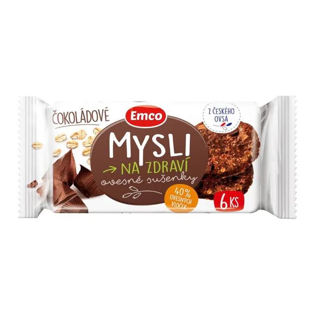 Emco Ovesné sušenky čokoládové 60 g