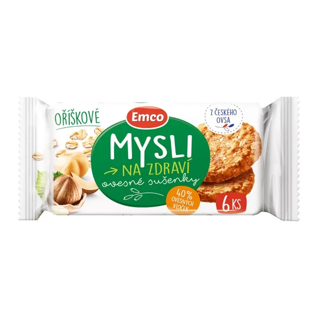 Emco Ovesné sušenky oříškové 60 g