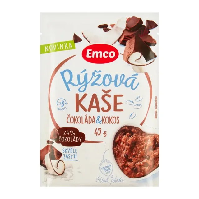 Emco Rýžová kaše Čokoláda & kokos 45 g