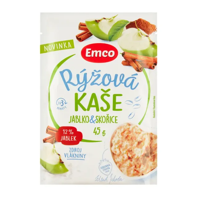 Emco Rýžová kaše Jablko & skořice 45 g