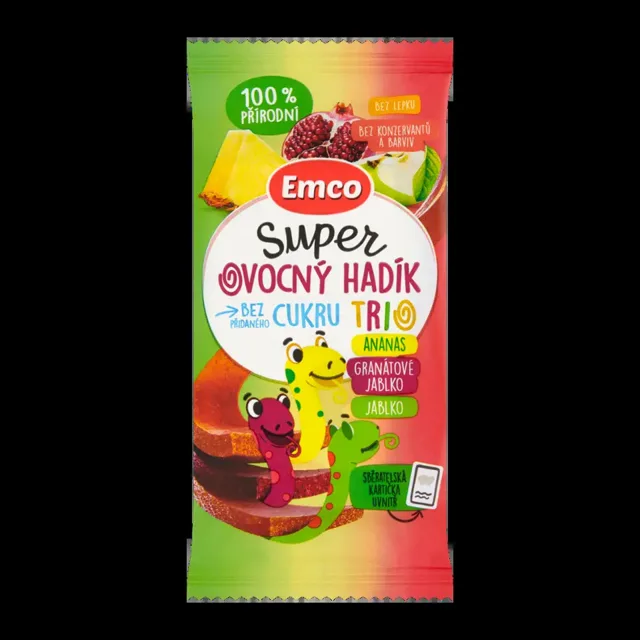 Emco Super ovocný hadík Trio ananas, granátové jablko a jablko