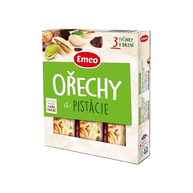 EMCO Tyčinka ořechy pistácie 3 x 35 g