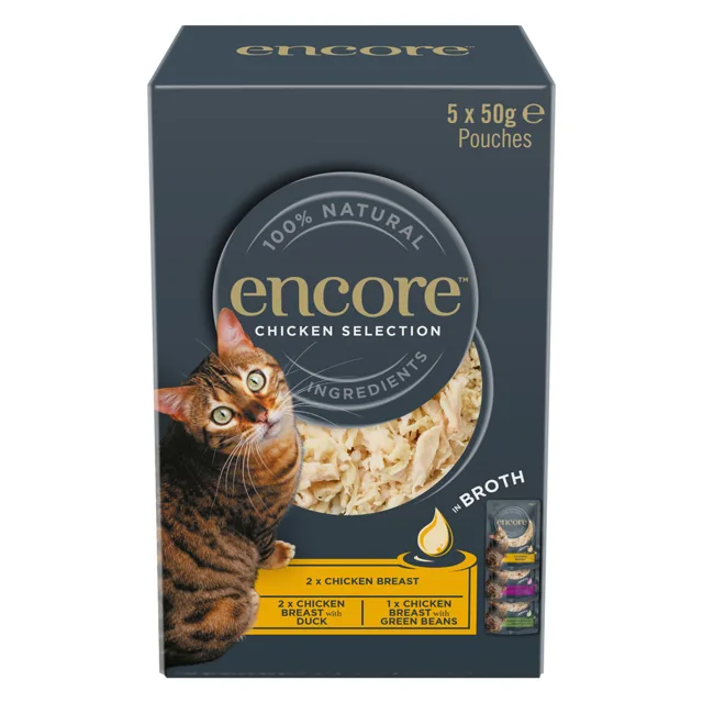 Encore Cat Pouch ve vývaru 20 x 50 g výhodné balení - výběr s rybou (3 druhy)