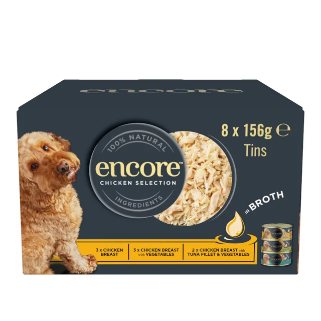 Encore Dose Mix ve vývaru 8 x 156 g - kuřecí mix (3 druhy)