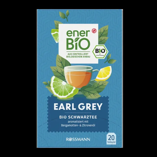 enerBiO BIO Černý čaj Earl Grey Bergamot a citron