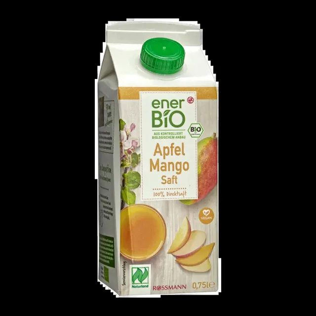 enerBiO BIO ovocná šťáva jablko a mango 750 ml