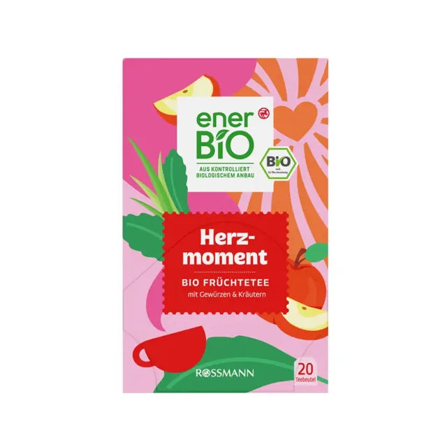 enerBiO Bio ovocný čaj s jablkem a kořením