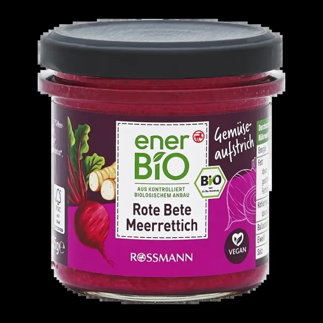 enerBiO BIO pomazánka s červenou řepou a křenem 135 g