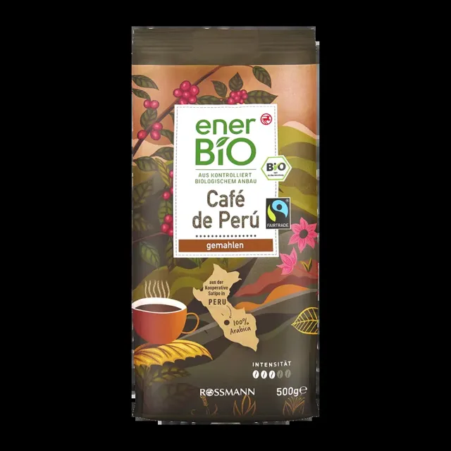 enerBiO BIO pražená káva mletá 100 % Arabica 500 g