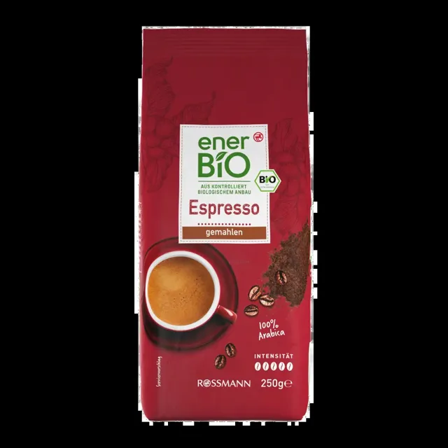 enerBiO BIO pražená mletá káva Espresso 250 g