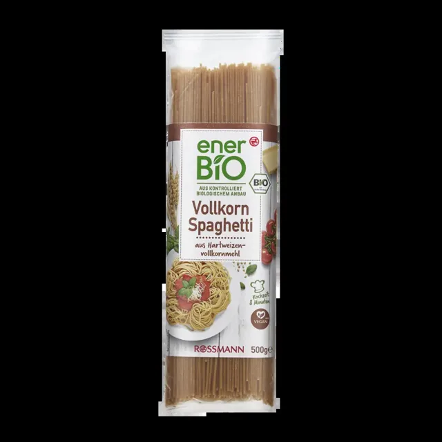 enerBiO Celozrnné špagety 500 g