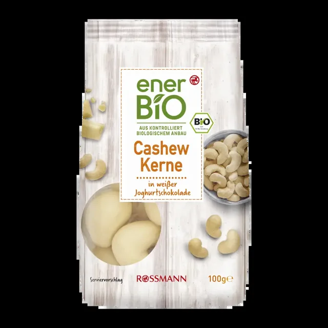 enerBiO Kešu v bílé čokoládě a jogurtu 100 g
