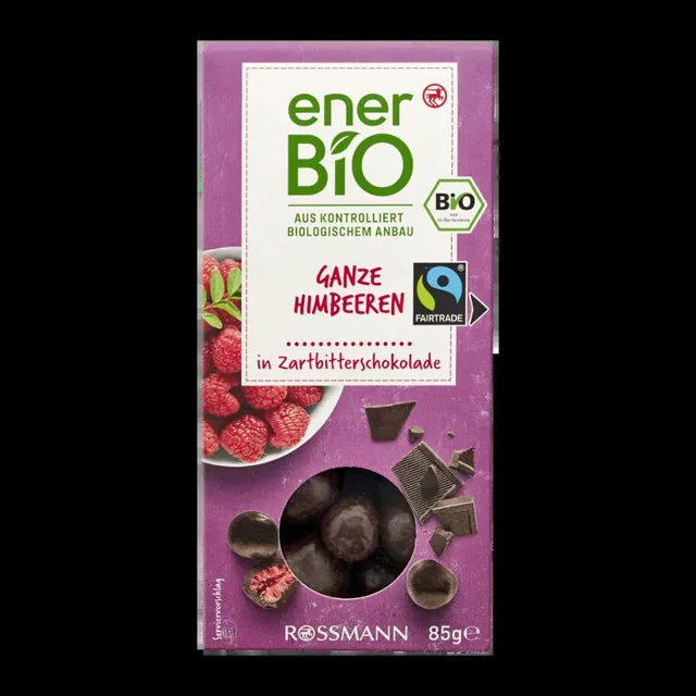 enerBiO Maliny v čokoládě  85 g
