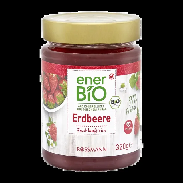 enerBiO Ovocná pomazánka Jahoda 320 g
