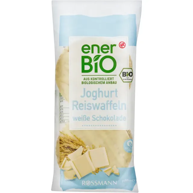 enerBiO Rýžové chlebíčky Jogurt a bílá čokoláda
