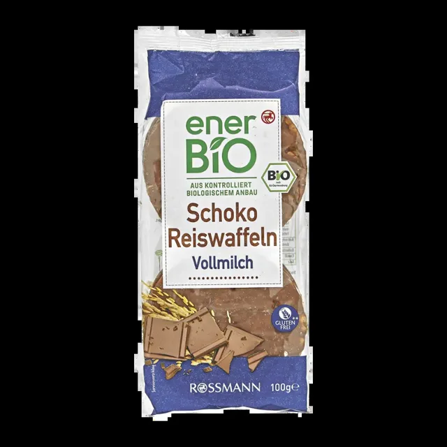 enerBiO Rýžové chlebíčky v mléčné čokoládě  100 g