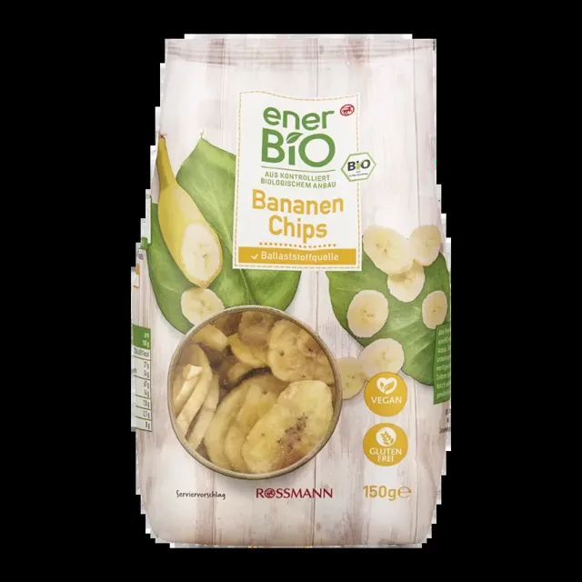 enerBiO Sušené banánové plátky 150 g