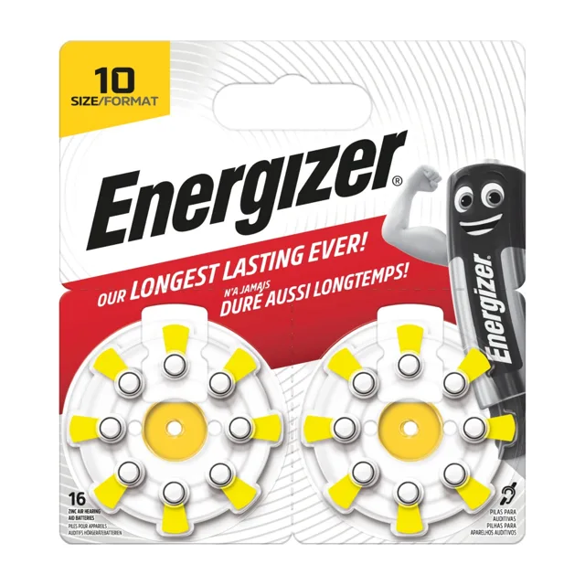 ENERGIZER Zinc Air 10 baterie do naslouchadel 16 ks