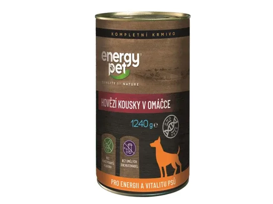 Energy Pet hovězí kousky v omáčce 1240 g
