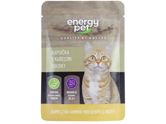 Energy Pet kapsička pro kočky kuřecí kousky 90 g