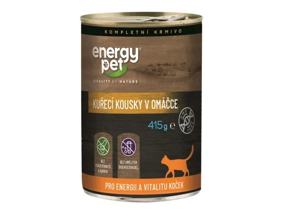 Energy Pet kuřecí kousky v omáčce 415 g