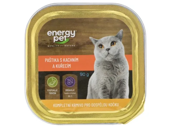 Energy Pet paštika pro kočky kachna kuře 90 g