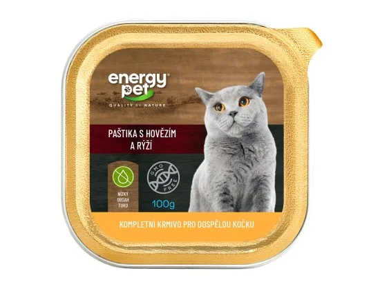 Energy Pet paštika s hovězím a rýží 100 g