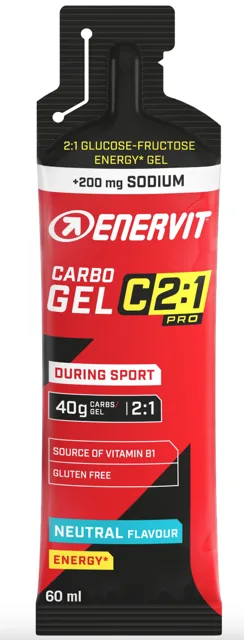 Enervit Carbo Gel C2:1 se sodíkem, bez příchutě, 60 ml