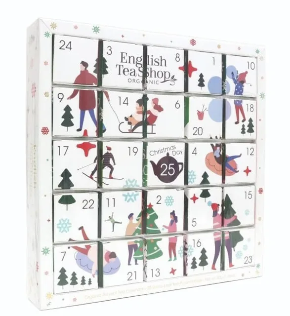 English Tea Shop Adventní kalendář Puzzle bílé BIO 25 pyramidek