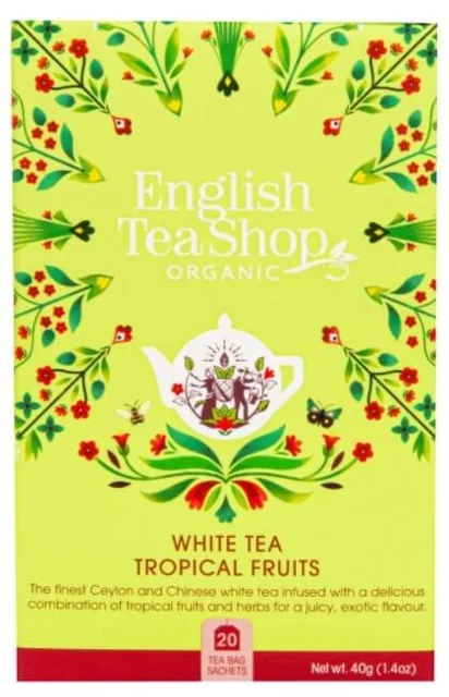 English Tea Shop Bílý čaj s tropickým ovocem BIO 20 sáčků