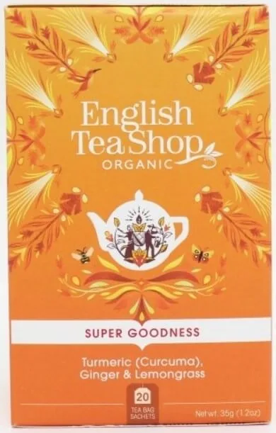 English Tea Shop Kurkuma, zázvor a citronová tráva BIO 20 sáčků