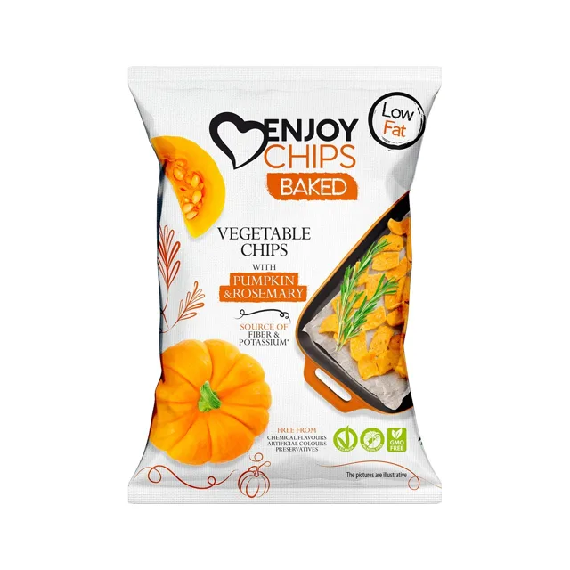 Enjoy Chips Enjoy Chips Baked - pečené s dýní a rozmarýnem, 40g