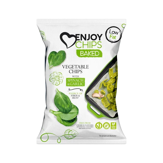 Enjoy Chips Enjoy Chips Baked - pečené se špenátem a česnekem, 40g