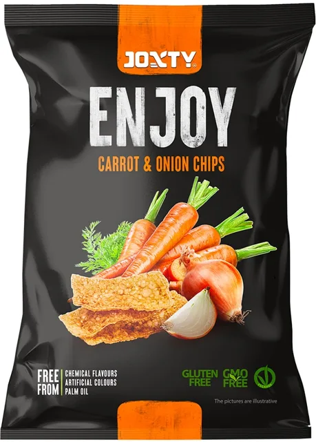 Enjoy Chips JOXTY Enjoy smažené bramborové chipsy s mrkví a cibulí 40g, 40g