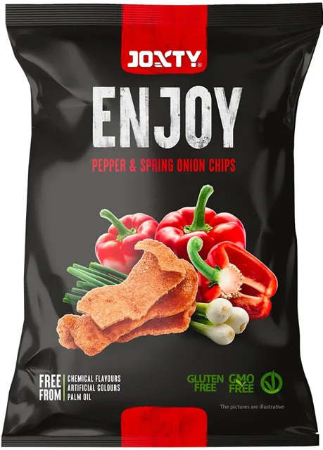 Enjoy Chips JOXTY Enjoy smažené bramborové chipsy s paprikou a jarní cibulkou 40g, 40g