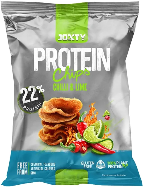 Enjoy Chips JOXTY proteinové smažené chipsy 22% Chilli a limetka 50g, 50g