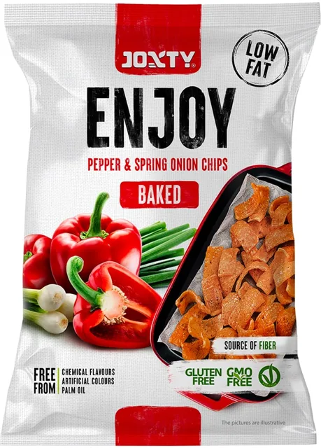 Enjoy Chips JOXTY Snack Pečené bramborové chipsy s paprikou a jarní cibulkou 40g, 40g