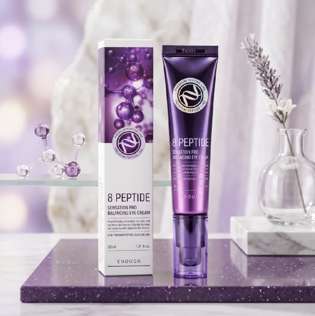 ENOUGH - 8 Peptide Sensation Pro Balancing Eye Cream - Vyrovnávací a zpevňující oční krém s 8 peptidy - 30 ml