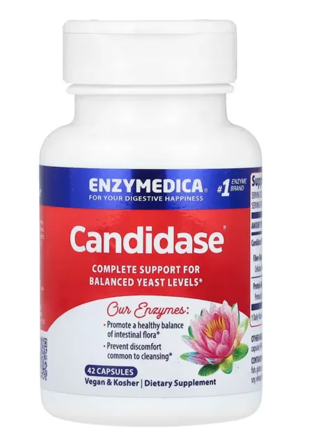 Enzymedica Candidase, podpora močových cest, 42 kapslí