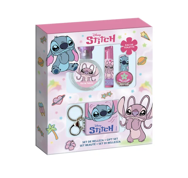 EP Line Dárková sada se silikonovou taštičkou Stitch & Angel