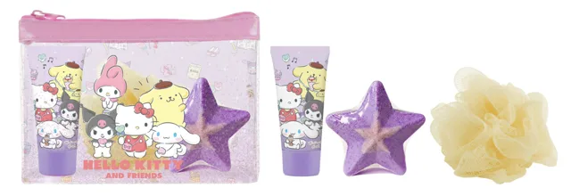 EP Line Hello Kitty - toaletní taška + sprchový gel 35 ml + bomba do koupele + mycí houba